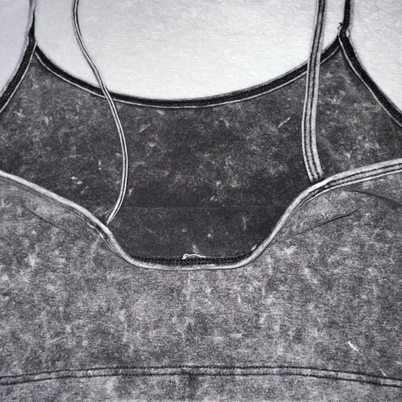 "Forever 21 Black Tie-Dye Cropped Tank Top - Size Small" - Picture 3 of 3